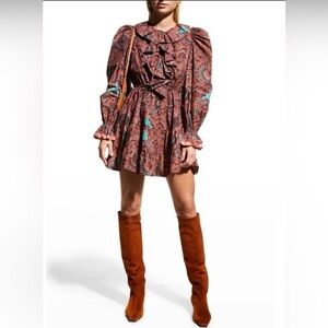 Ulla Johnson Caris Long Sleeve Cotton Ruffle Dress Size: 6